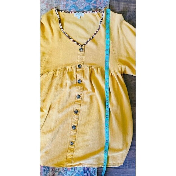 Umgee Women's Blouse Yellow Size Small - Picture 8 of 10